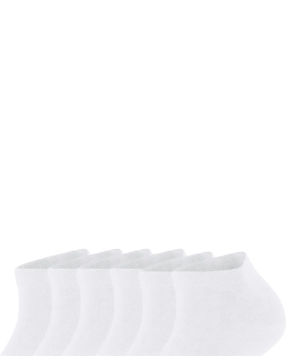 FALKE femme Happy 6-Pack socquettes respirantes coton chaussettes basses renforcées douces sur la peau couture plate aux orteils unies pour tous usages multipack lot de 6 paires