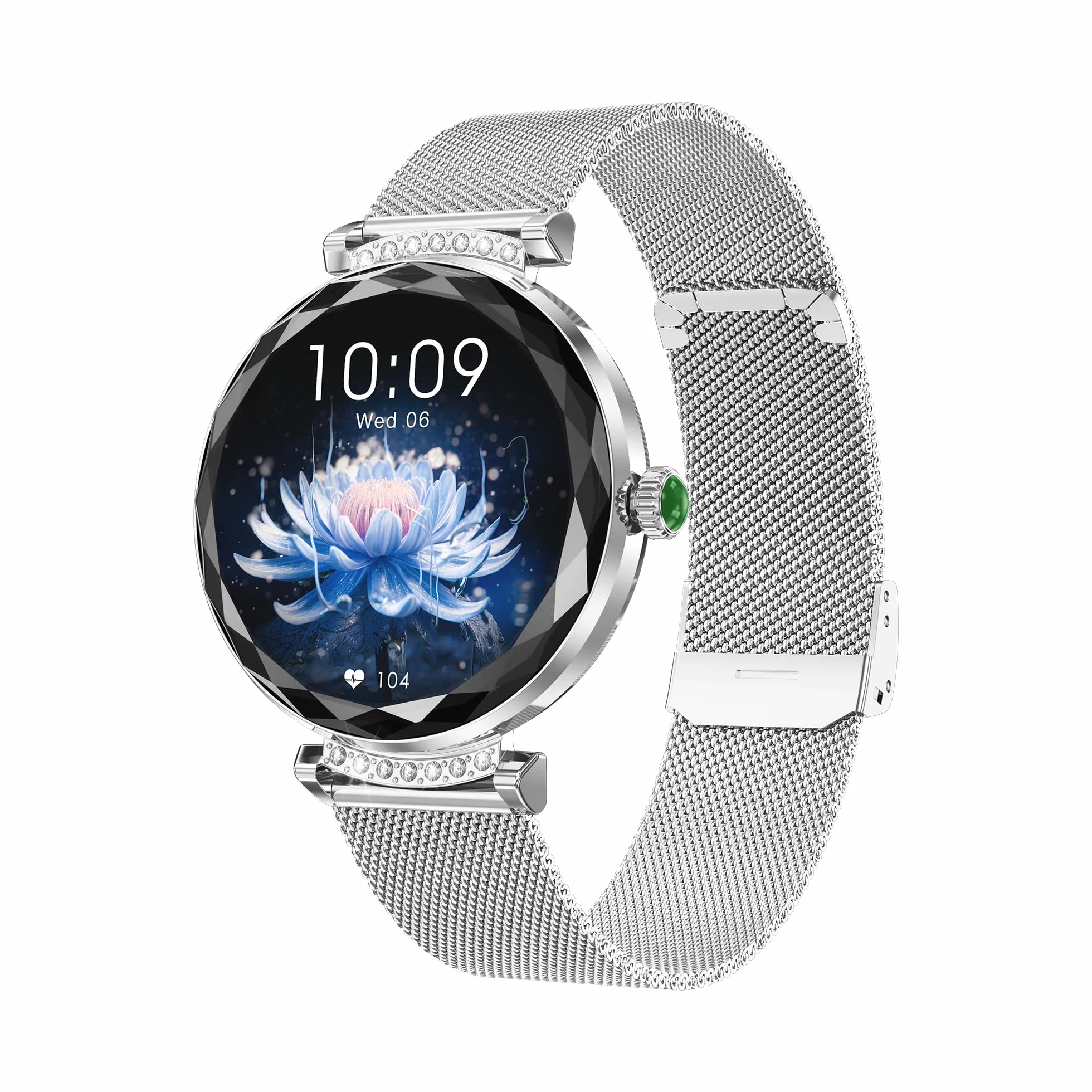 LONGLU Montre Intelligente pour Femmes avec Appel téléphonique Bluetooth pour iPhone et téléphones Android Tracker de Fitness Multi-Sport avec réponse/appels imperméable (Argenté)