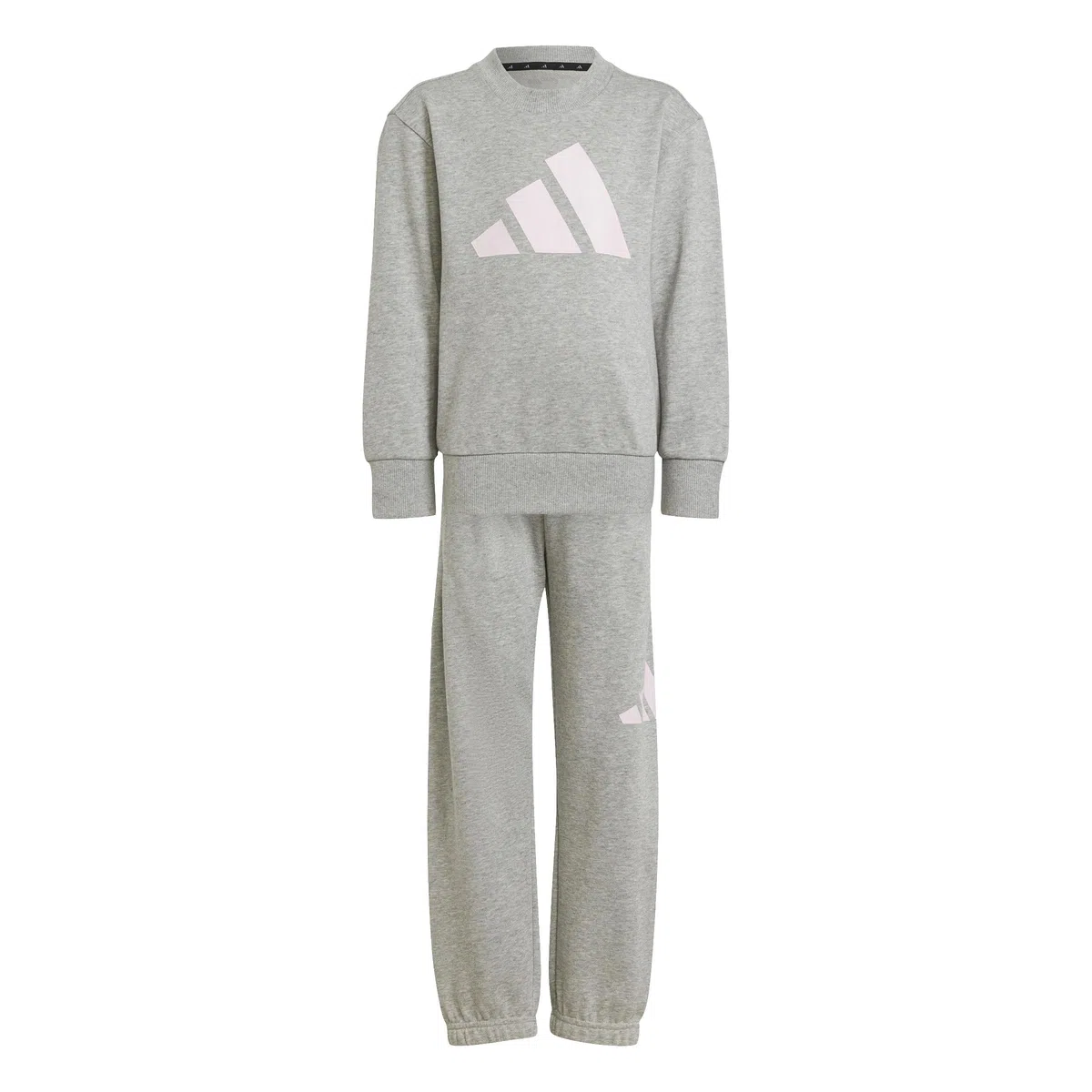 adidas Mixte Enfant Essentials Jogger, Medium Grey Heather/Clear Pink, 7-8 Years