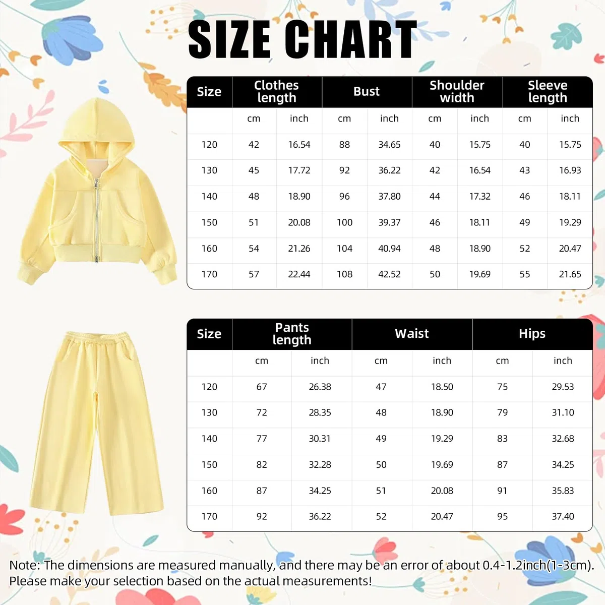 Survêtement Enfant Fille Ensemble de Sport 2pcs Veste Zippée à Capuche + Pantalons Jogging pour Printemps Automne