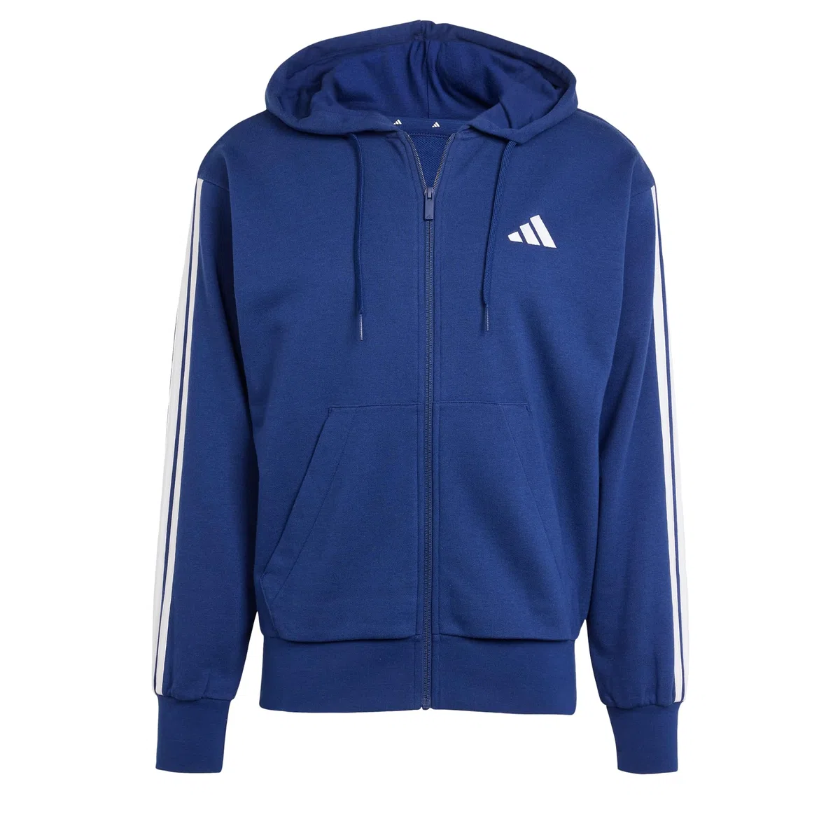Adidas Homme Essential Three Stripes French Terry Fullzip Hoodie