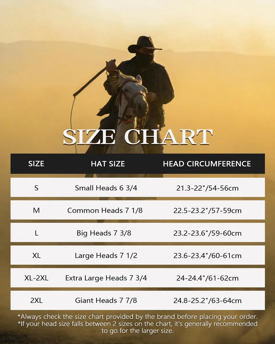 Zylioo S/M/L/XL/XXL Chapeau Cowboy Western en Feutre pour Grande ou Petite Tête, Chapeau Fedora à Large Bord avec Boucle, Chapeau Panama Homme Femme Élégant Style Classique Été Automne