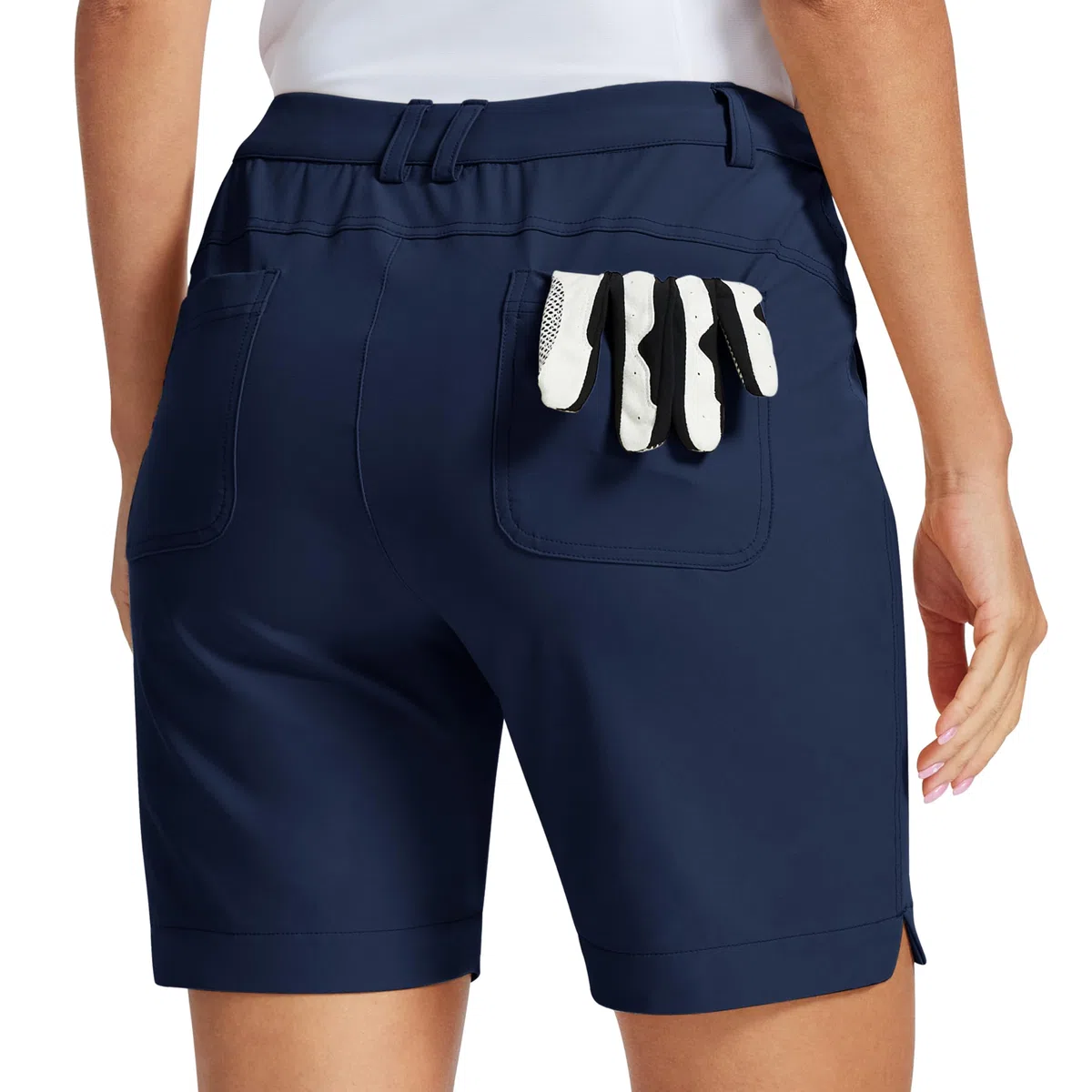 MoFiz Short Cargo Femme Golf Shorts de Randonnée Bermuda Résistant à l'eau UPF 50+ Léger Sèche-Rapide Shorts Safari Sport Court avec Poches pour l'été