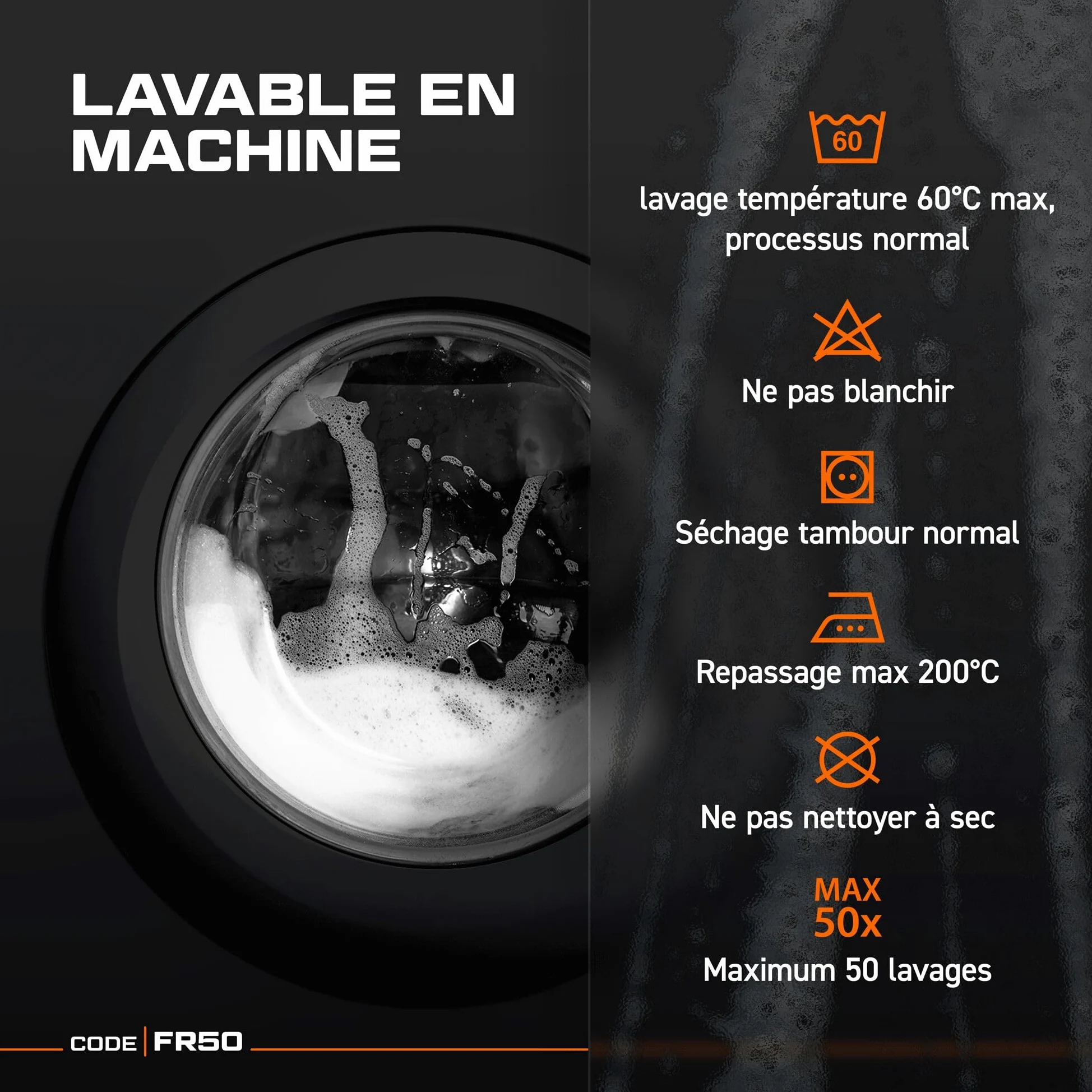 Portwest FR50 Combinaison Réfléchissante Résistante aux Flammes Antistatique et Ignifuge pour Homme avec Protection contre les Arcs Électriques 350g Noire, XXL