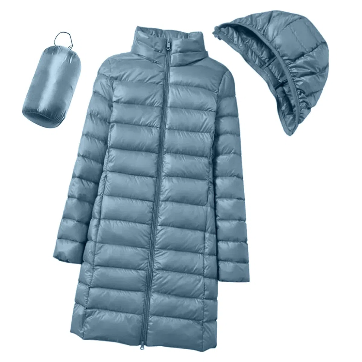 Femme Doudoune Légère Femme Hiver Veste Doudoune Capuche Pliable Fine Ultralight Femme Grande Taille Puffer Jacket Blouson Doudoune Duvet Plume Oversize Doudounes de Randonnée Femme
