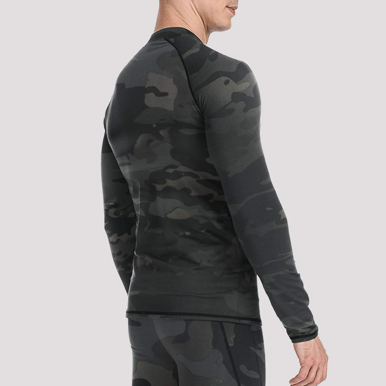 MEETYOO Ensemble de sous-Vêtements Thermiques Homme, Sport Base Layer Maillot Manches Longues + Pantalon Quick Dry Sou Vetement pour L'entraînement Ski Running Randonnée