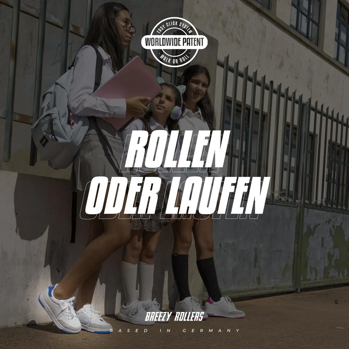 Breezy Rollers Chaussures à roulettes pour Enfants I Rollers-Sneakers pour Enfants I De Chaussures de Rue pour Enfants à Rollers en Quelques Secondes I Baskets à roulettes pour Filles et Garçons