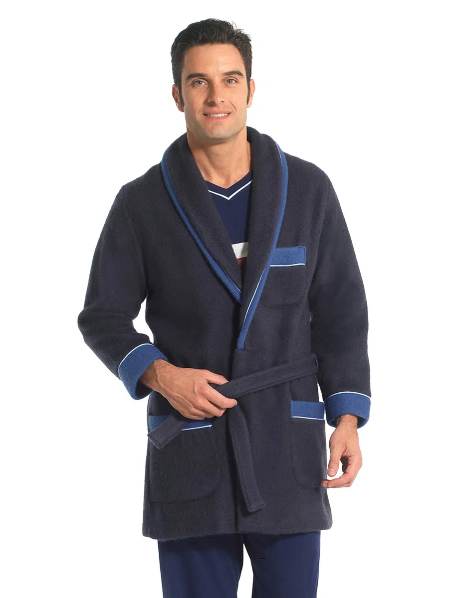 Veste d'intérieur, Maille courtelle® - Bicolore Bleu - 4XL