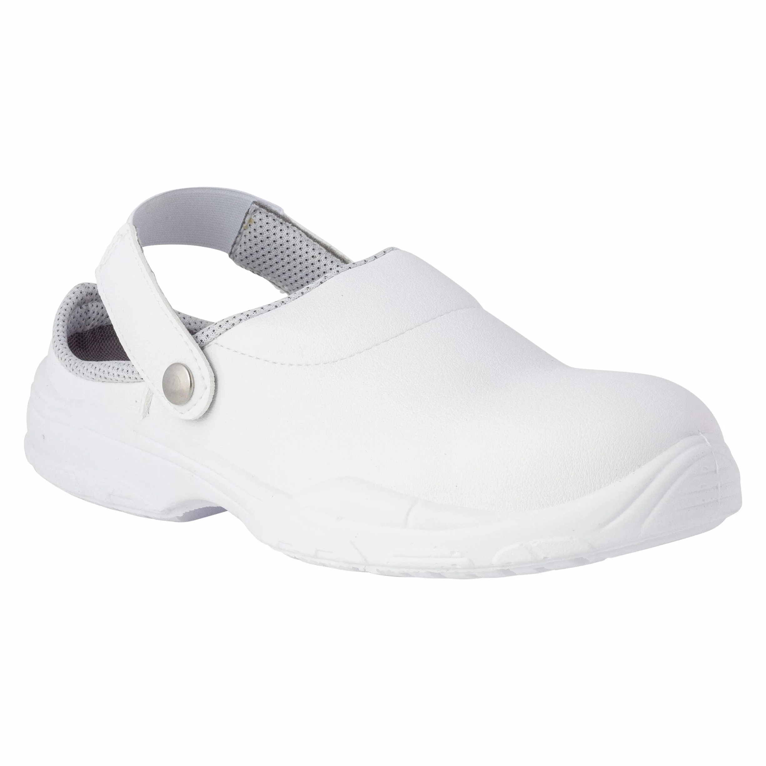 REPOSA Medical - Sabot Femme et Homme Medical Microfibre + Embout de Sécurité en Composite, Chaussure Femme et Homme Sanitaires Antichoc Antistatiques avec Bride, Chaussure de Cuisine Antidérapantes