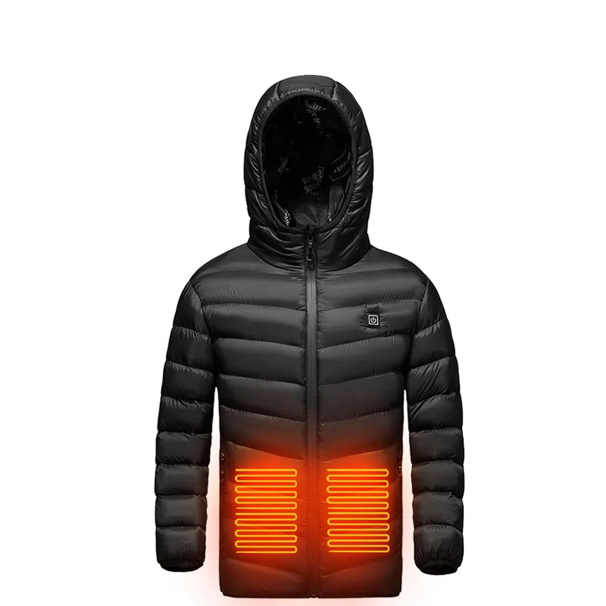Veste Chauffante Garçon et Fille couleur unie Manteau Chauffage Avec 3 Zones de Chauffage Chaud Léger Imperméable Doudoune Chauffantes Hiver Coupe-vent Manteau Chauffante USB Chauffantes d'hiver