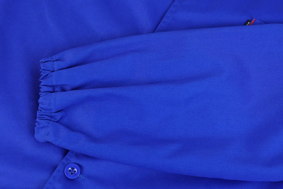 Homme Blouse de Travail Manches Longues Veste de Travail Bleu de Travail Industrie à Boutons Blouse d'Atelier Blouse de Laboratoire