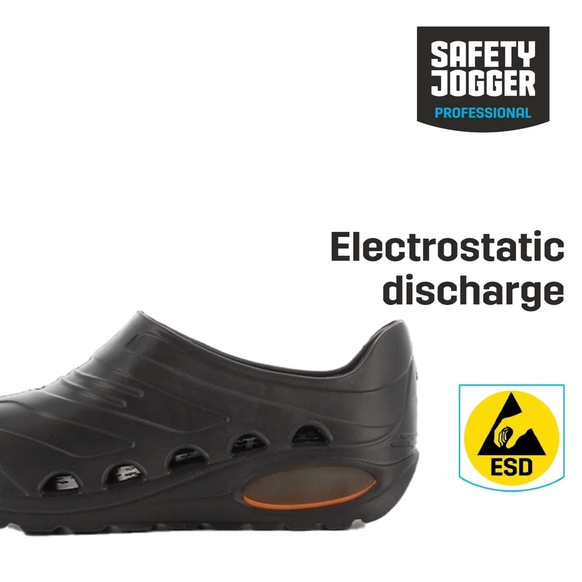 Oxypas Safety Jogger Sabot Léger Hommes et Femmes - OXYVA - Sabots Antidérapants, Antibactériens, Antistatiques et Antifongiques, Chaussures de Sécurité