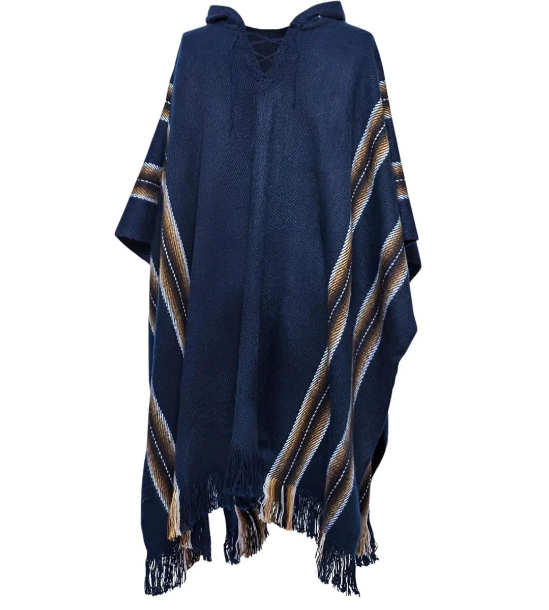 Gamboa Alpaga Poncho Homme à Capuche Mexicain Cape Manteau Lain Automne Hiver