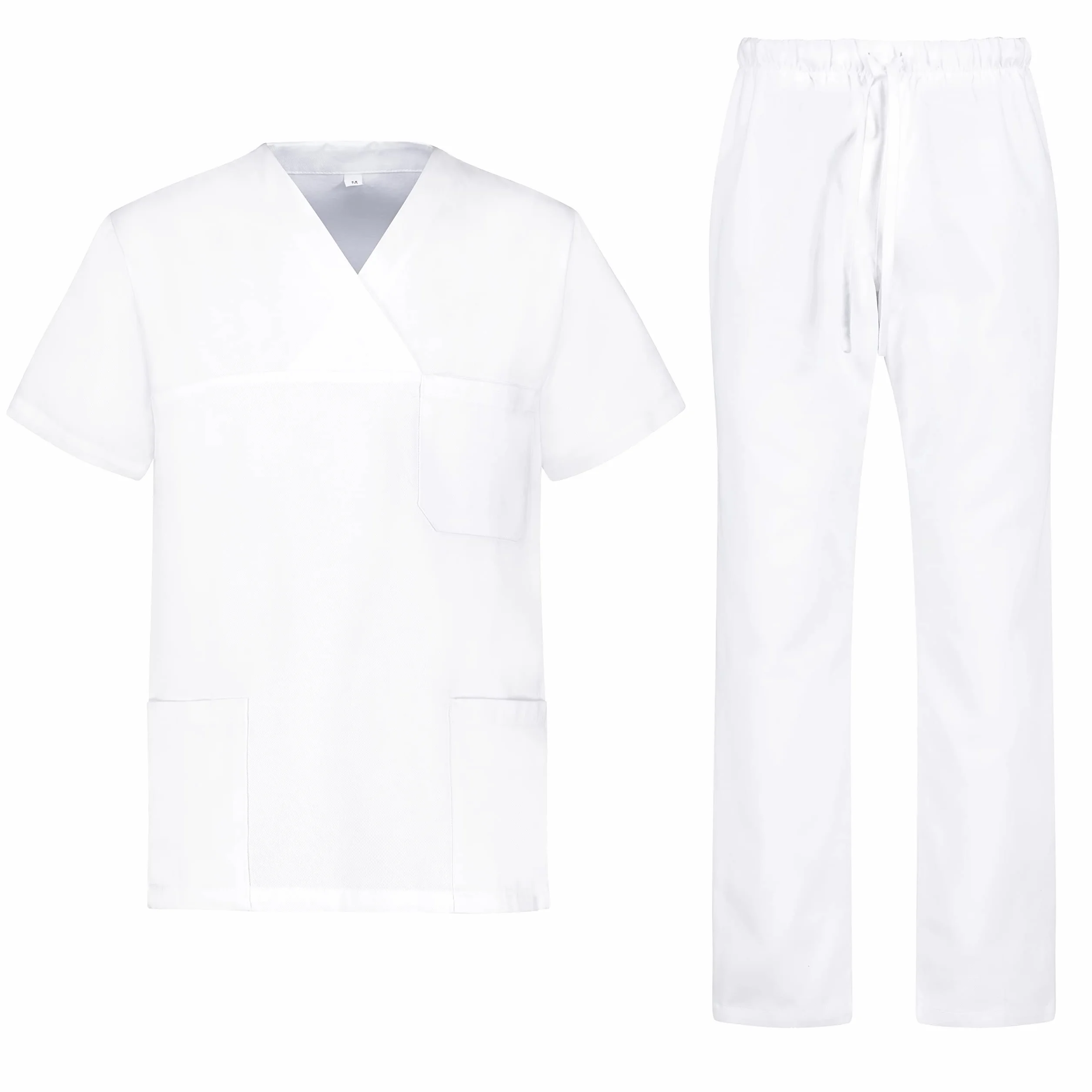 B-well Morelli 100% Coton Uniforme Médicale Unisexes Ensemble: Haut et Pantalons + Blouse Medicale Femme/Homme - Tenue Aide Soignante Professionnelle