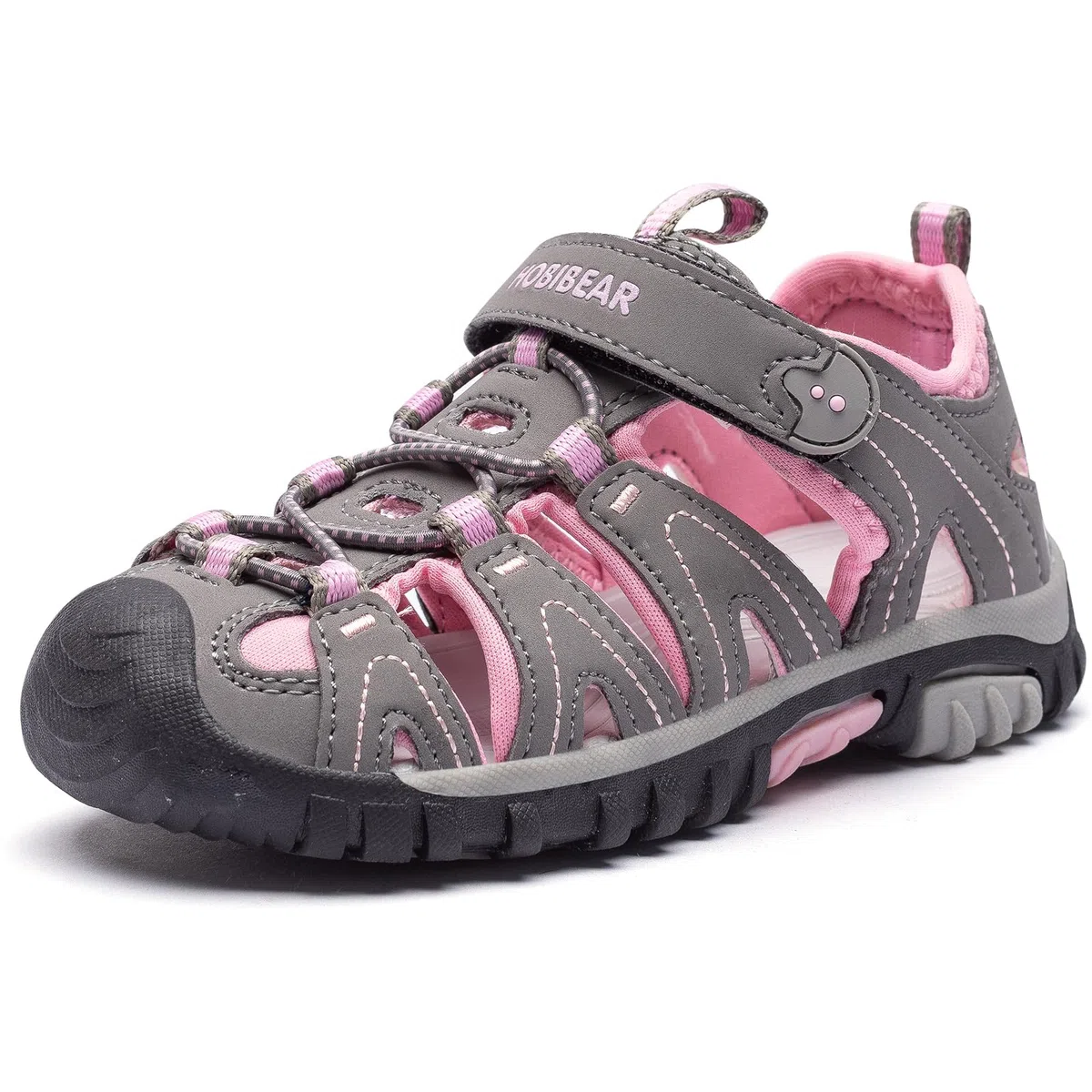 HOBIBEAR Sandales Randonnée Enfants Garçons/Filles - Chaussures Sport Été Respirantes Antidérapantes à Bout Fermé (Trekking Outdoor)