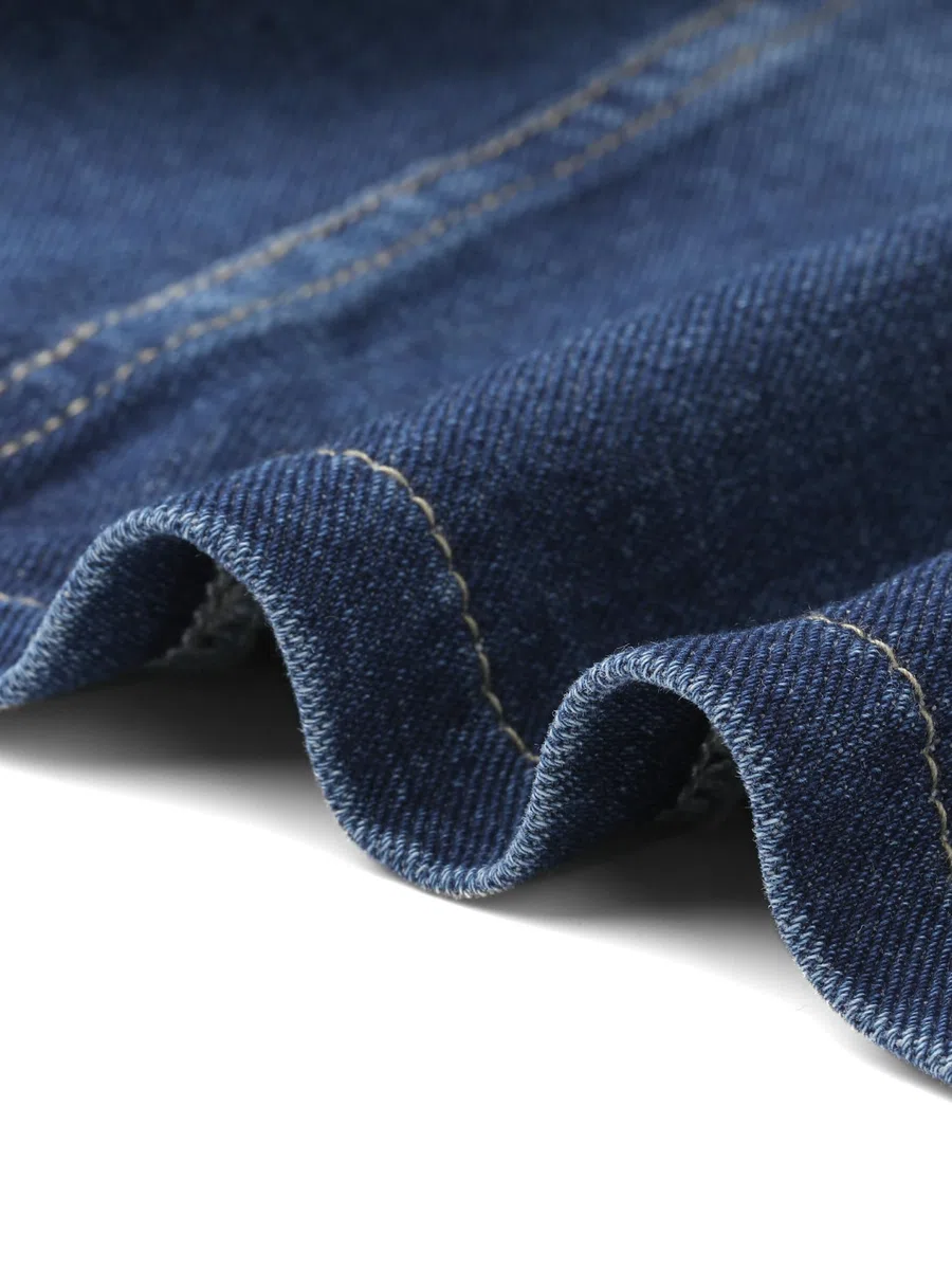 Allegra K Veste En Jean Femme Coupe Décontractée Col Boutonné Et Manches 3/4 Blouson Court En Denim