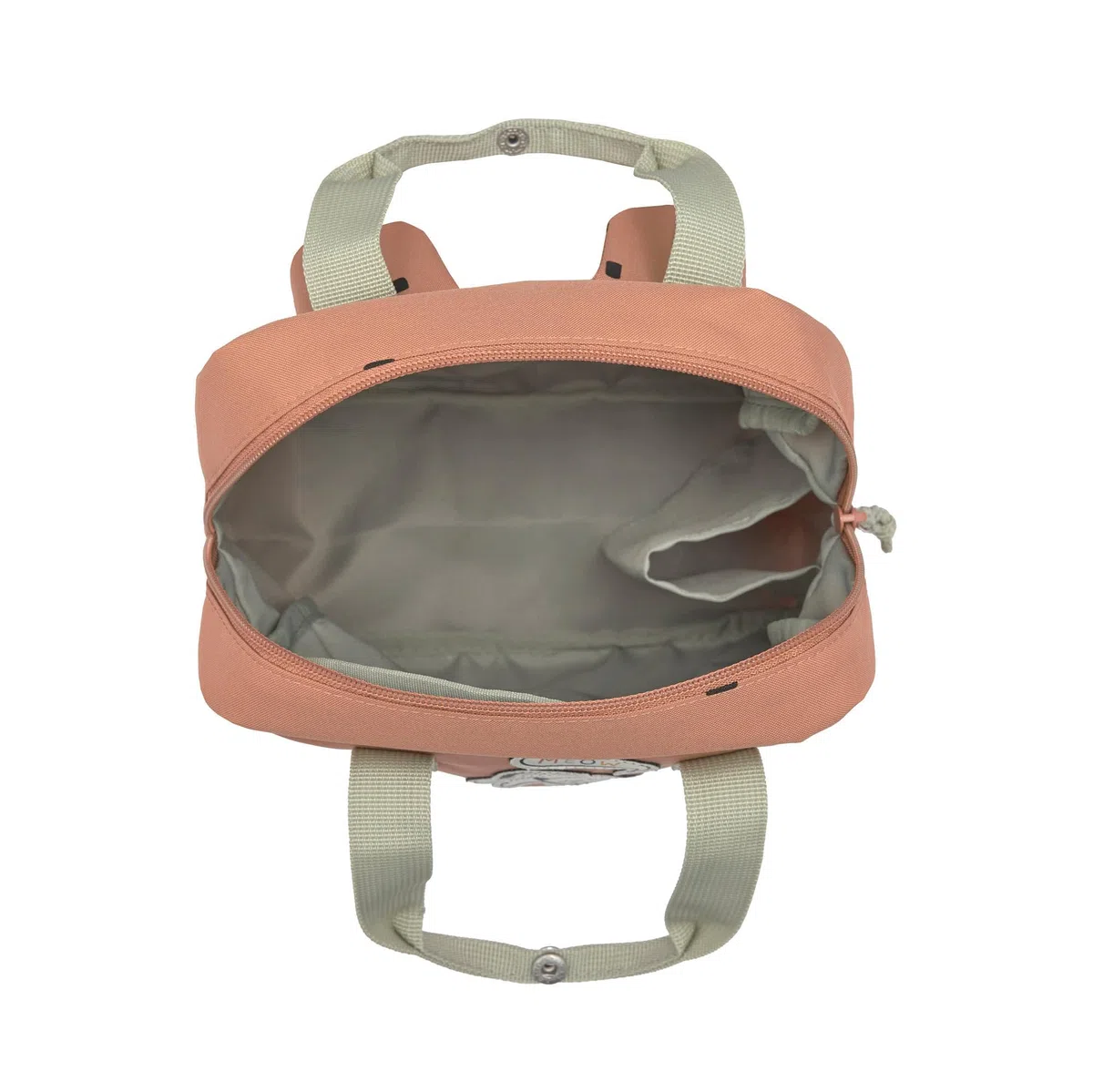 Lässig Sac à dos pour enfants avec sangle de poitrine Sac à dos pour l'école maternelle 28 cm, 5,5 litres, 3 ans/Mini Square Backpack Happy Prints caramel