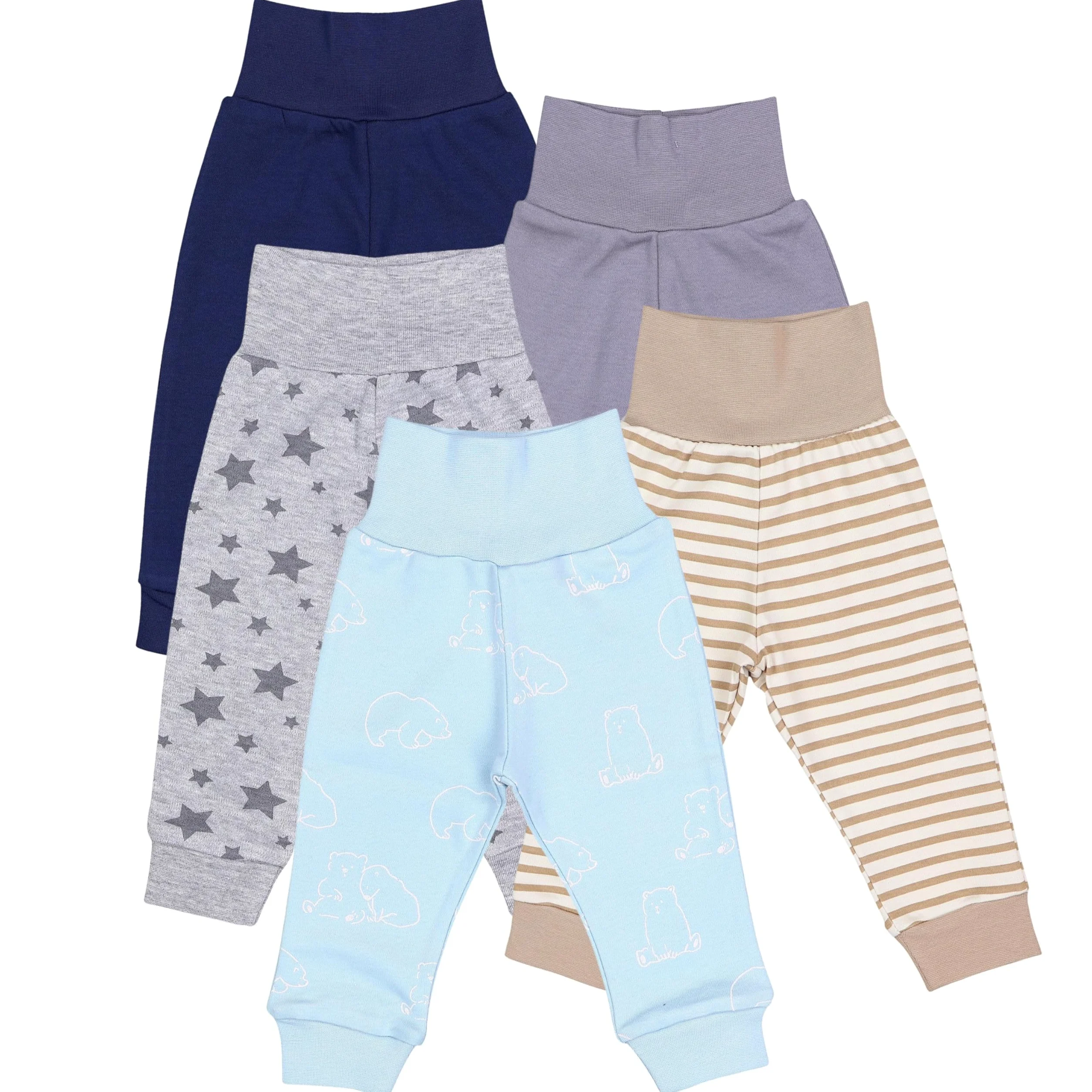 TupTam Pantalon Bébé 5 Pièces – Pantalon Bébé Garçon et Fille en Coton Confortable, Certifié Oeko-TEX