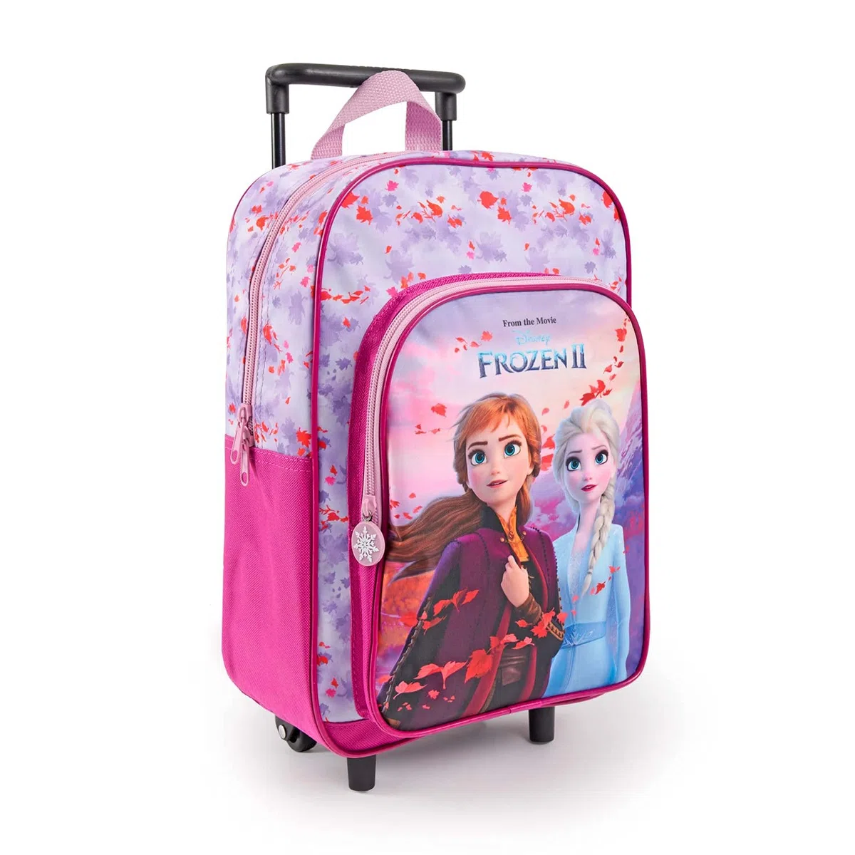 PERLETTI Disney Frozen 2 Sac à Dos avec Roues Amovible pour Filles - Princesses Elsa Anna Enfant Maternelle - Petit Cartable La Reine de Neiges 2 Voyages Loisirs - 36x25x12 cm