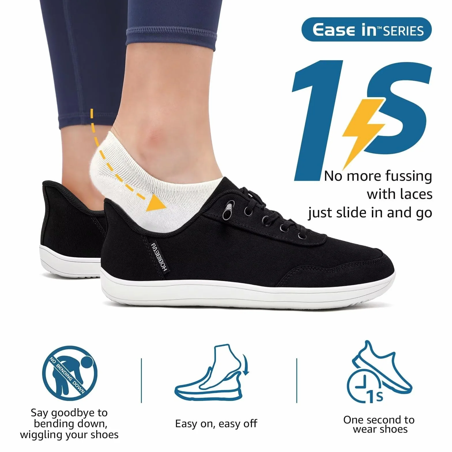 HOBIBEAR Chaussures pieds nus unisexes larges à enfiler - Pour homme et femme - Minimalistes - Pour l'extérieur, le trail, la course, la marche