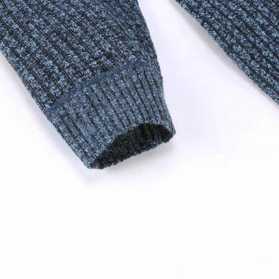 Allthemen Cardigan Homme Veste en Maille Zippé avec Col Montant Tricoté Veste d'hiver