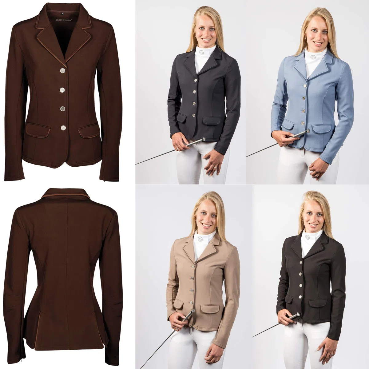 Harry's Horse Veste de tournoi Softshell St.Tropez TT - Couleur : noir - Taille XXL