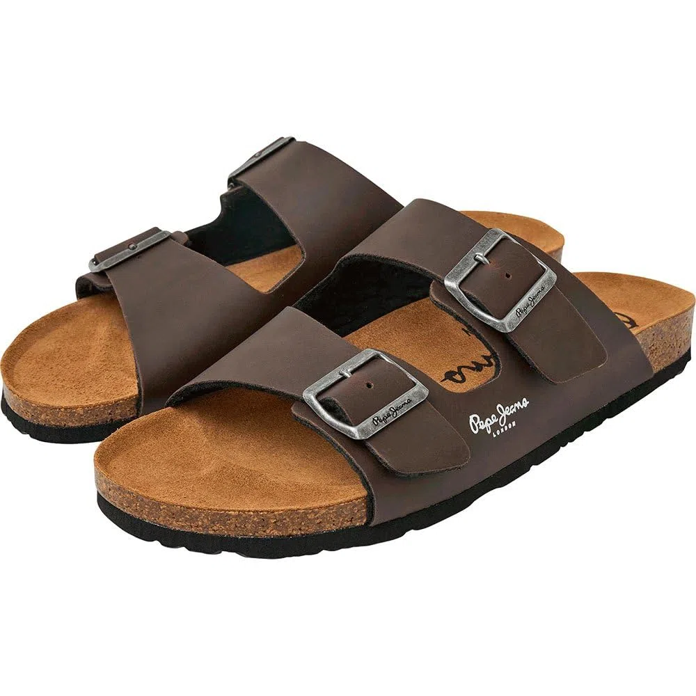Pepe Jeans Sandales anatomiques Double Kansas Marron