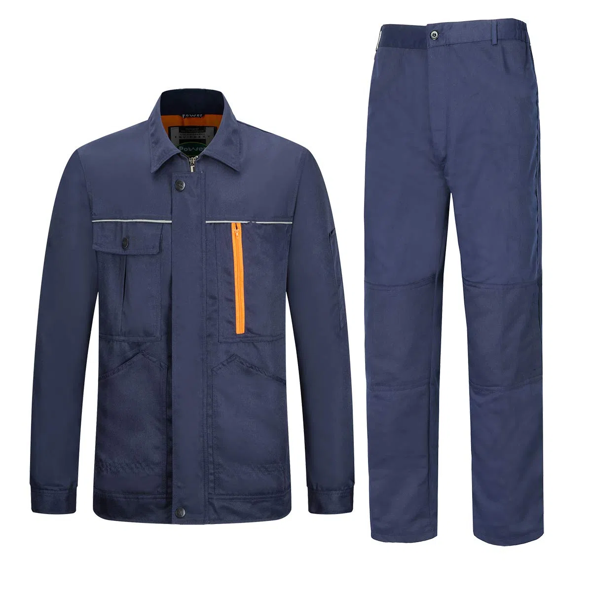 Homme Ensembles de Travail, Multi Poches Blouson de Travail, Cargo Pantalon avec Poches Manteau de Travail, Multifonctionnelle Veste de Travail pour Homme (S, Bleu marin)