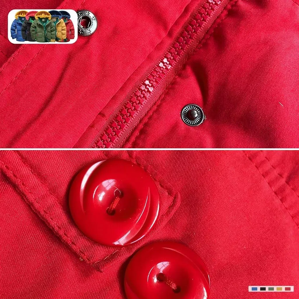 linboo Doudoune Enfant Garçon Manteau de Duvet Blouson Chaud Veste d'Hiver à Capuche Sport Jacket