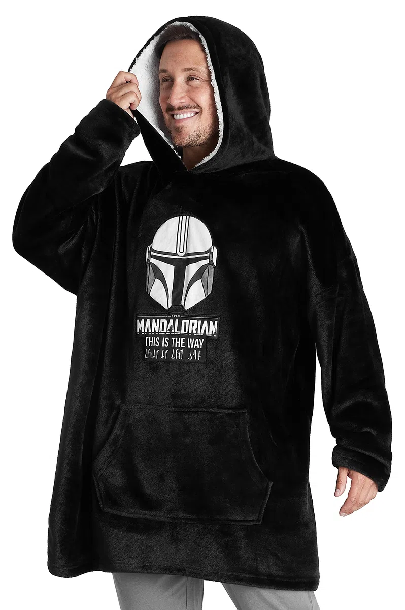 Get Trend The Mandalorian Pull Plaid Homme - Pull Oversize en Polaire Baby Yoda