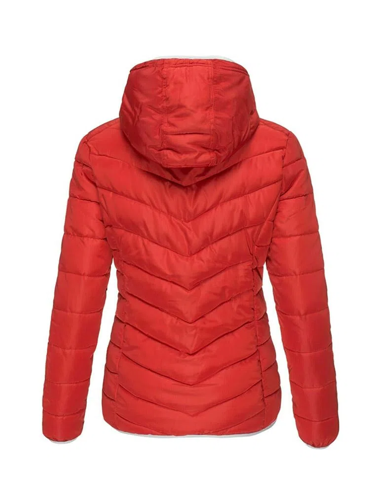 ORANDESIGNE Doudoune Légère à Capuche Femme Veste en Duvet Chaudes Doudoune Capuche Courte Manteau Doudoune Matelassée Slim Fit Blouson Doudounes Mi Saison Hiver Sport Coupe-vent
