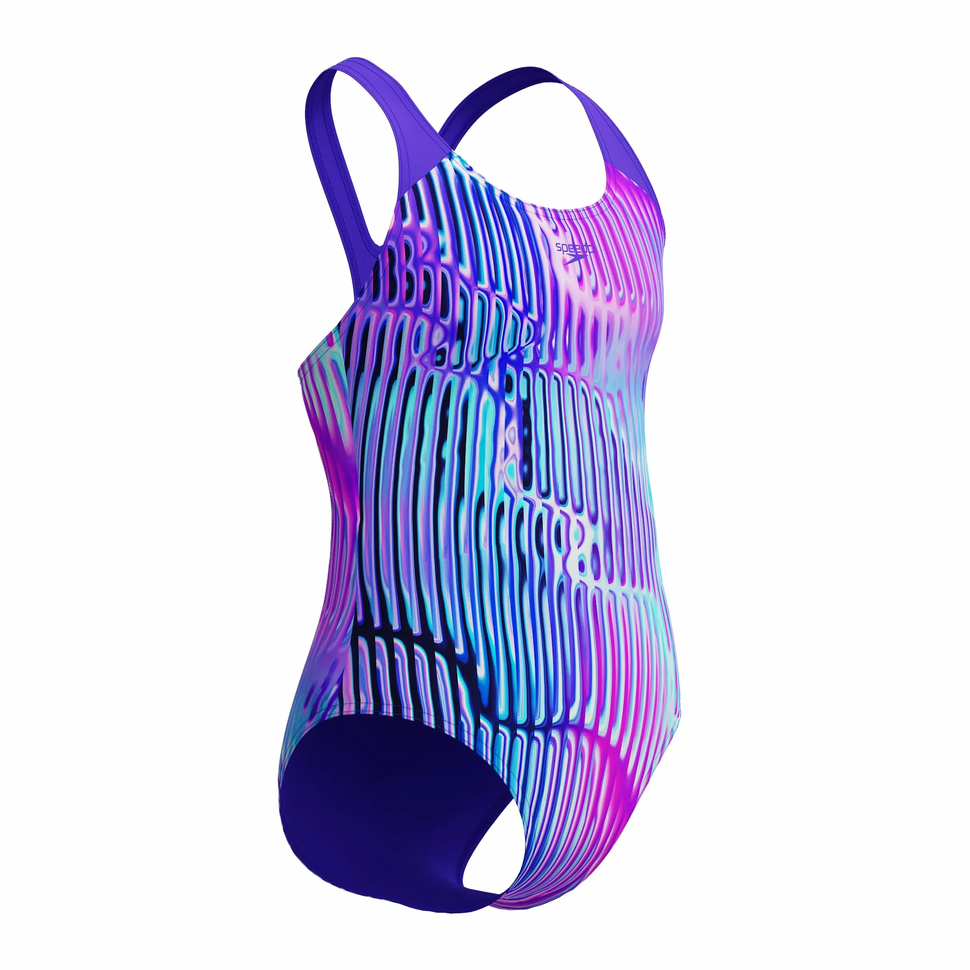 Speedo Maillot de bain pour fille avec dos nageur Bleu violet