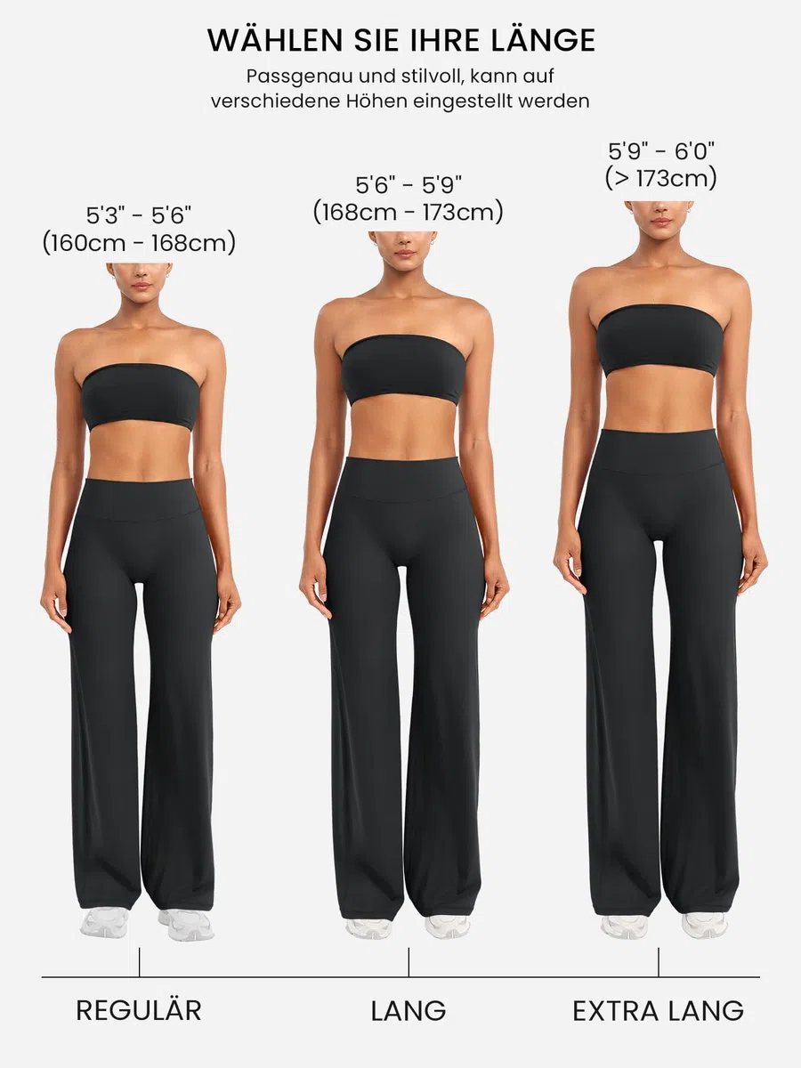 ZAAYO Legging droit sans couture pour femme, taille haute, évasé, pantalon de yoga, pantalon de sport, legging de yoga pour femme, pantalon de yoga, pantalon évasé régulier/long/extra long