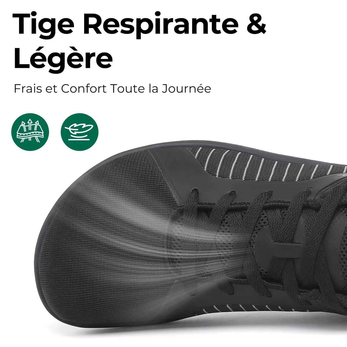 SAGUARO Homme Chaussures Barefoot Casual, Avant-Pied Large pour Usage Quotidien en Ville, École et Voyage, Tailles 36–48