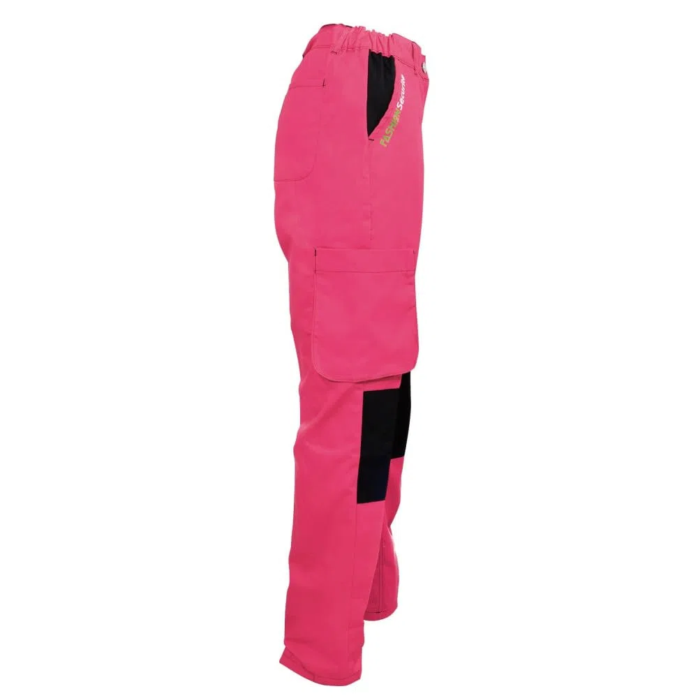 Mixte Femme PEP'S PANTALON DE TRAVAIL ROSE/NOIR S, Rose Noir, Taille S - 36/38 EU
