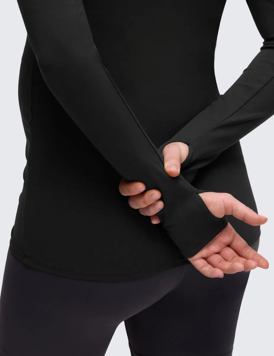 CRZ YOGA Butterluxe Chemisiers de Maternité à Manches Longues et col Rond pour Femme