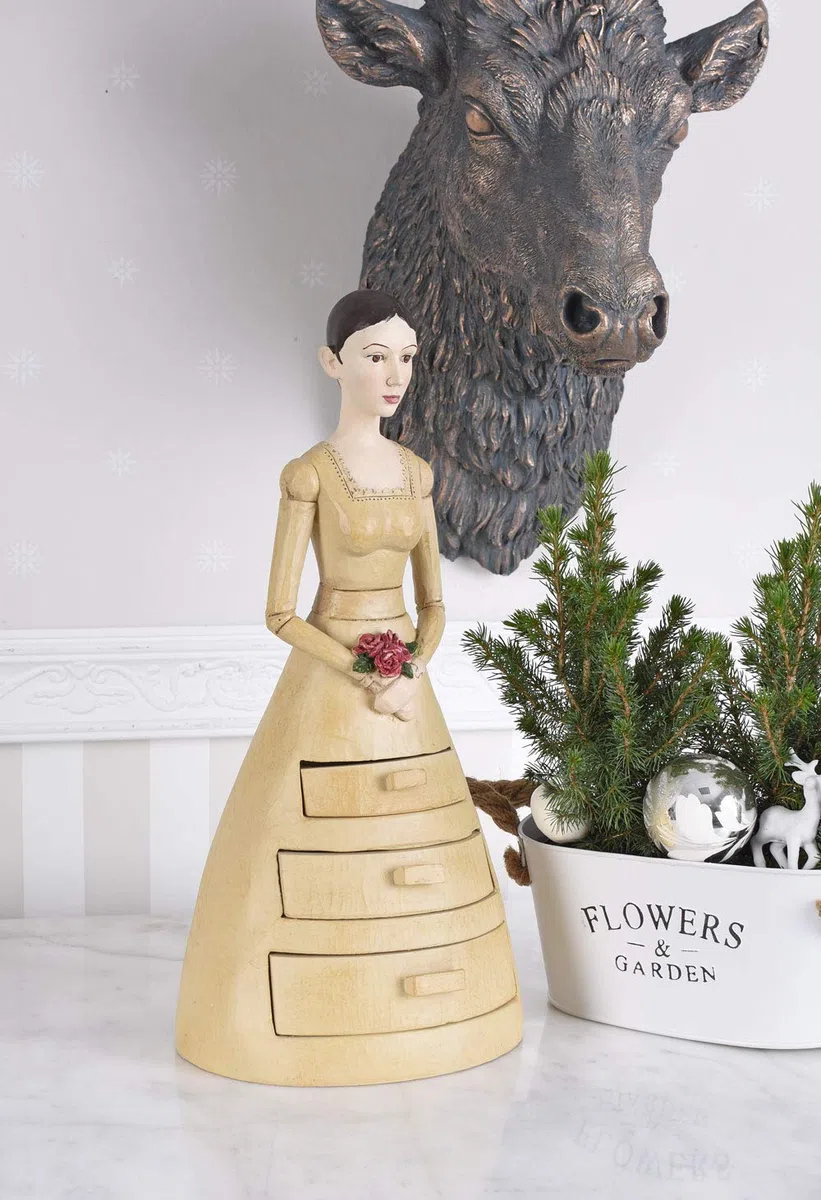 Biedermeier FEMME COMME Boîte à bijoux style antique shabby