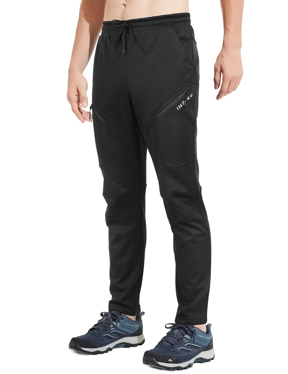 INBIKE Pantalon VTT Homme Hiver Chaud Impermeable Softshell Polaire Travail Coupe Vent Sport de Plein Air Ski Jogging Randonnée Cyclisme Velo