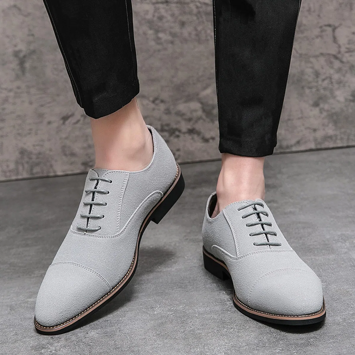 Chaussures Costume Homme Entreprise Officiel Urban À Lacets en Daim Oxfords Et Derbies