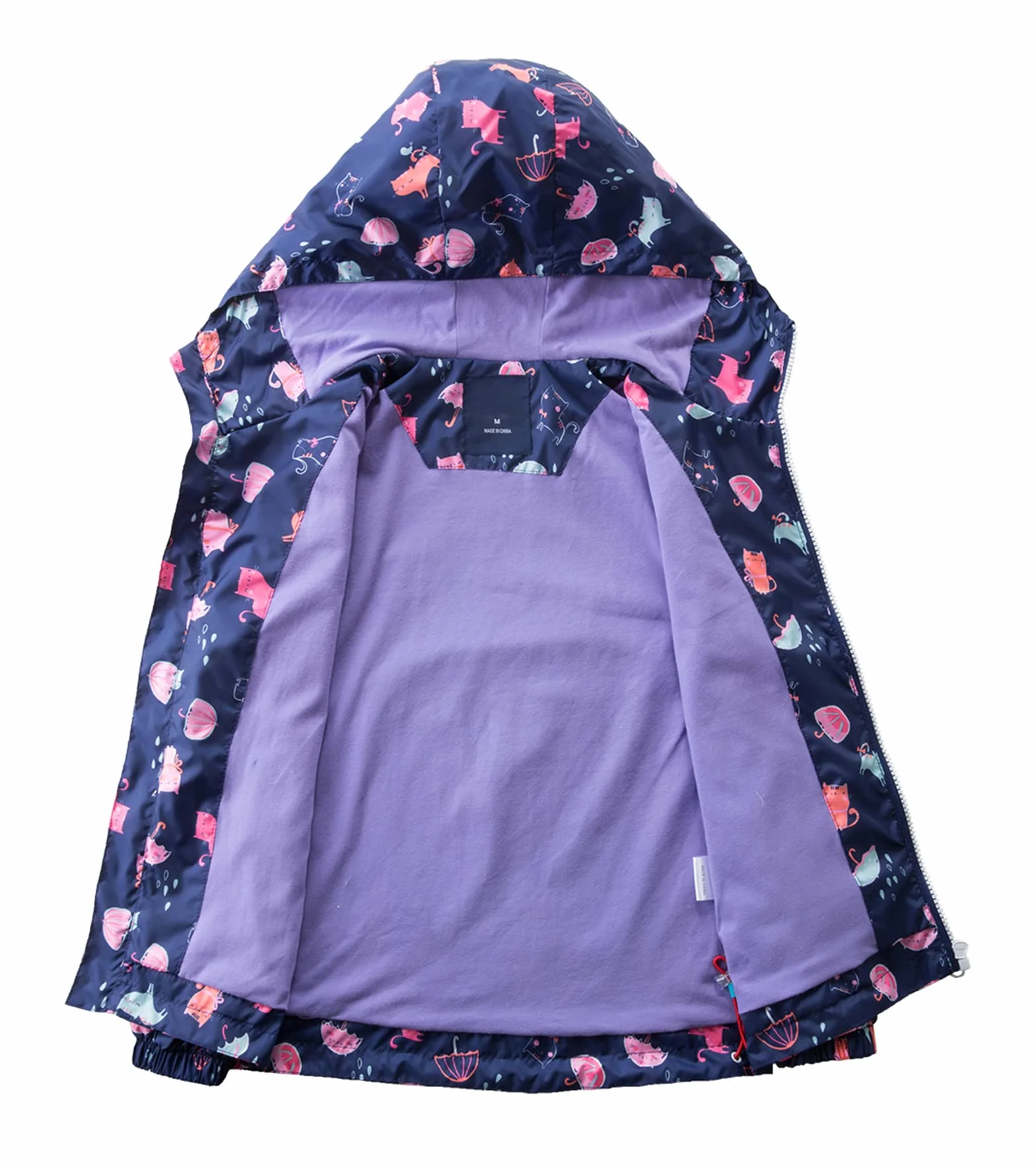 YoungSoul Coupe Vent Imperméable Fille - Manteaux Mi Saison Enfant Imprimé - Blouson Capuche Pluie