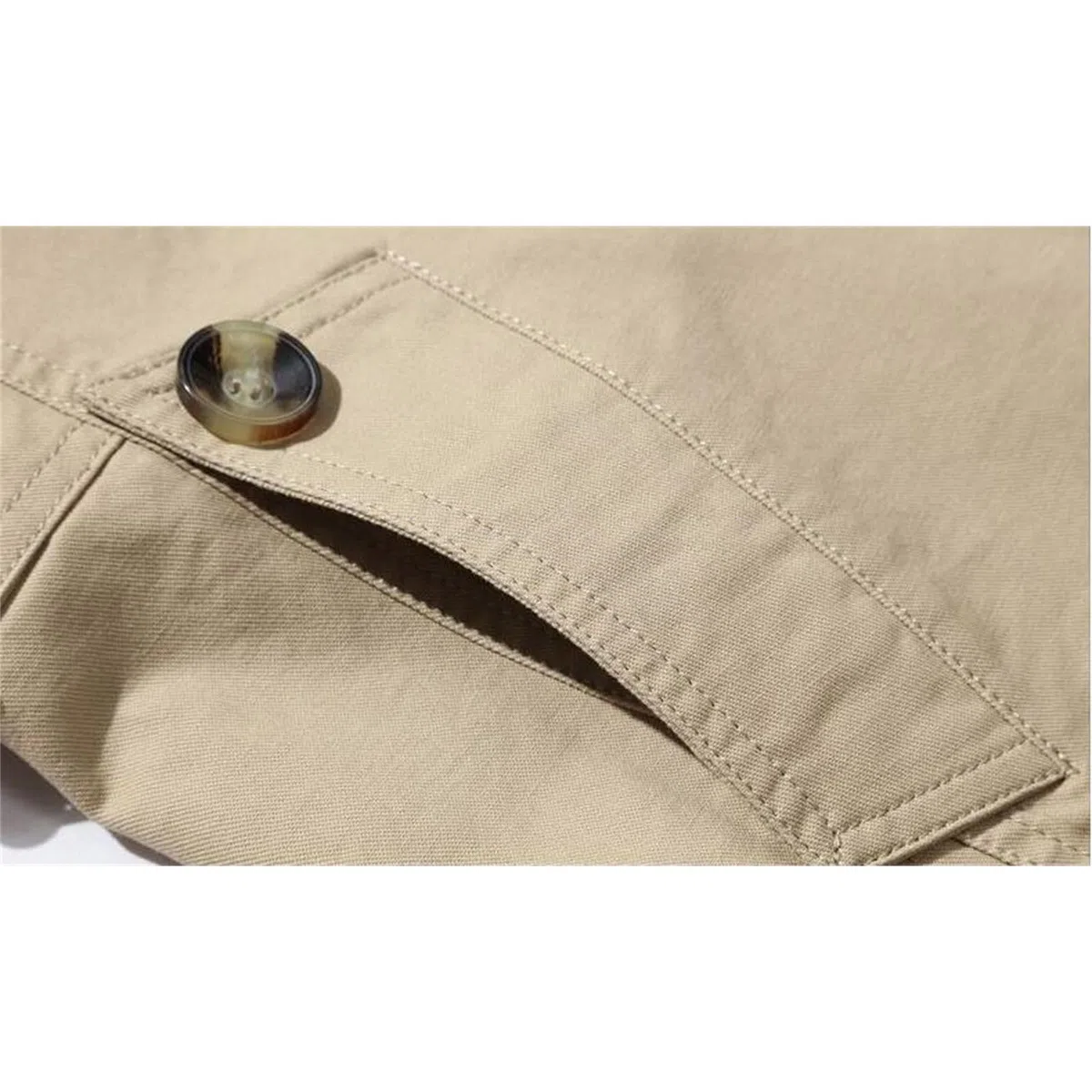 Vestes pour homme - Veste demi-saison - Veste bomber en coton - Veste d'hiver décontractée avec poches - Longue veste de loisirs - Couleur unie - Veste classique pour homme - Veste d'extérieur pour