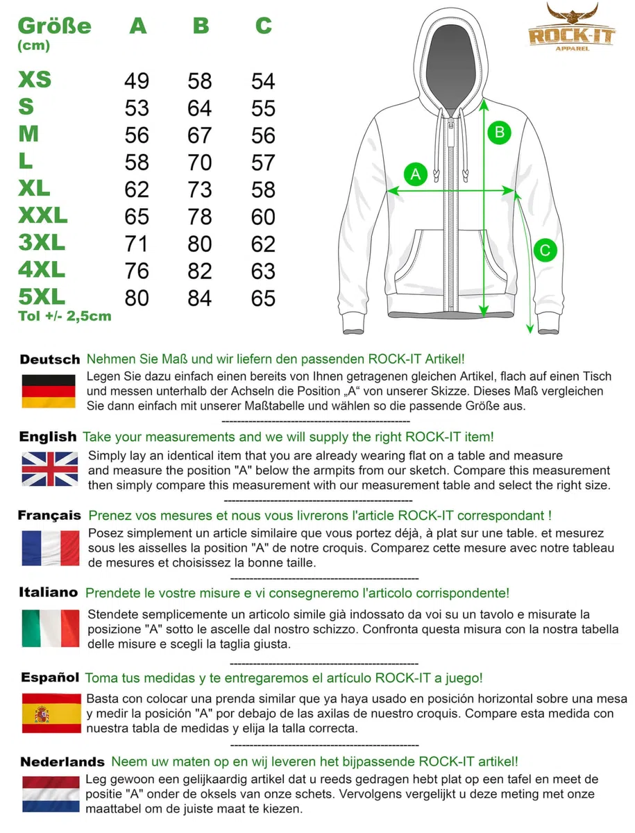 ROCK-IT Apparel® Veste à Capuche Sweat à Capuche zippé pour Homme Hoody Pullover Racer 07" Tailles S-5XL Sweat-Shirt Hoodie Gris et Bleu Marine