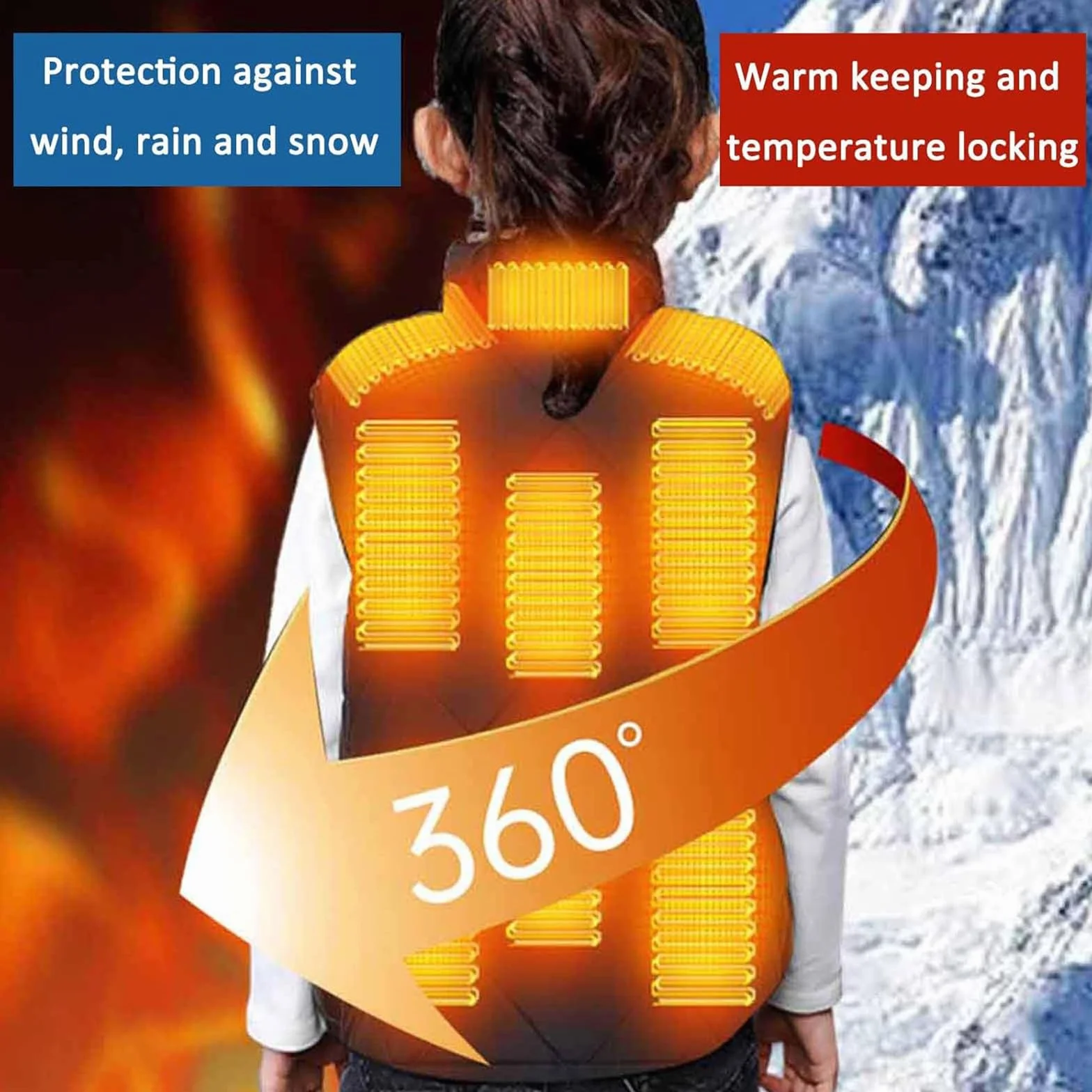 Gilet chauffant pour enfants 2025, garçons et filles en 2025, chauffe-USB avec 13 zones de chauffage, coupe-vent, pour l'extérieur