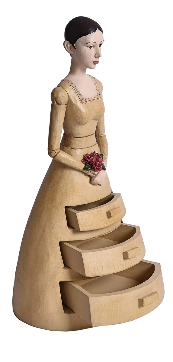 Biedermeier FEMME COMME Boîte à bijoux style antique shabby