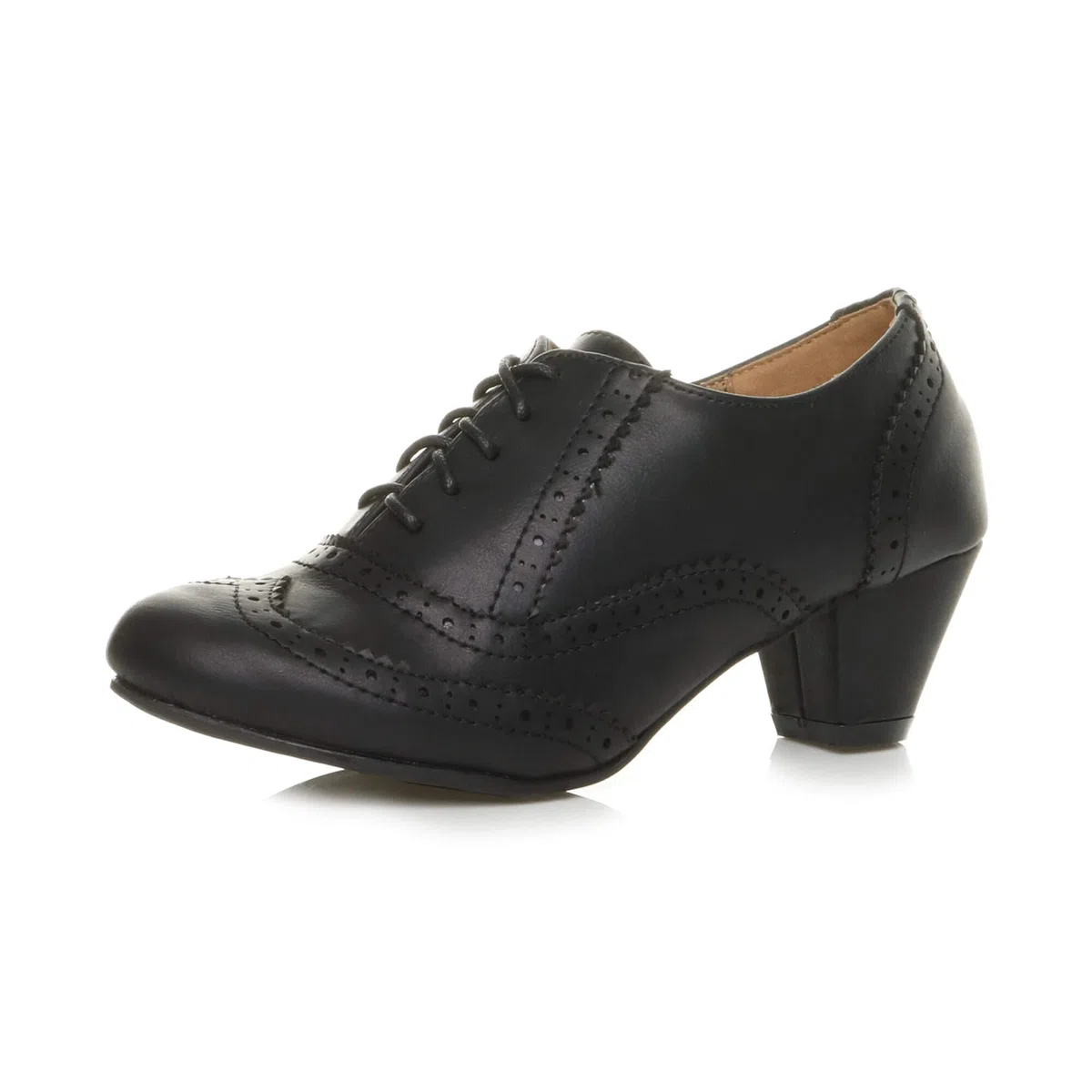 Ajvani Femmes Talon Moyen découper Lacets Richelieu Bottines Bottillons Pointure