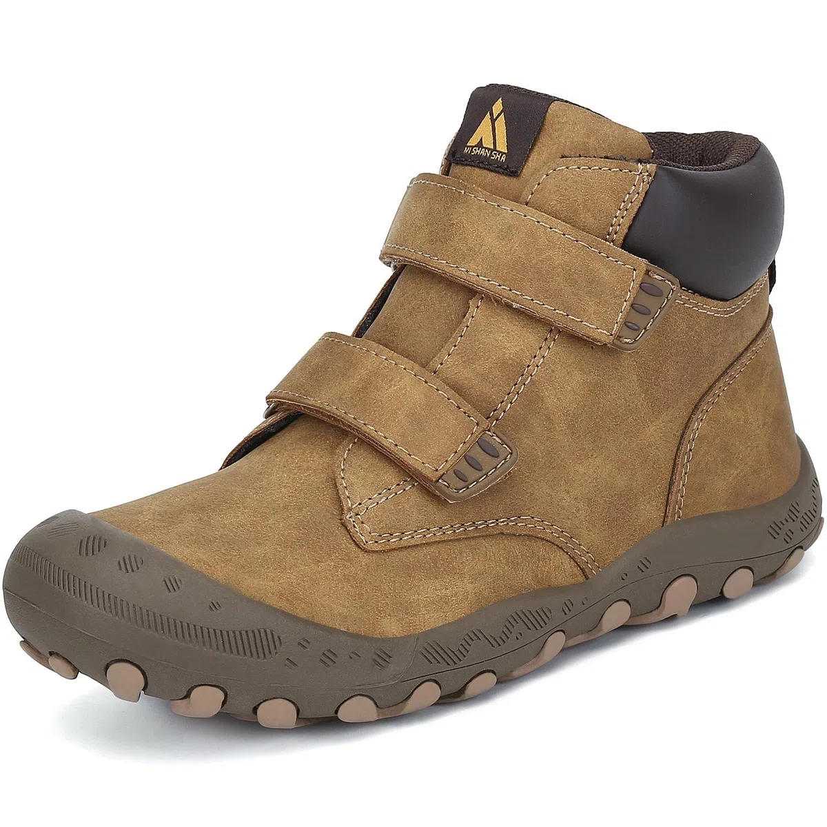 Mishansha Chaussures de Randonné Enfants Légères Bottes de Trekking Antidérapantes Respirant Chaussures de Marche pour Garçon et Fille, Brun Cacahuète, 35 EU