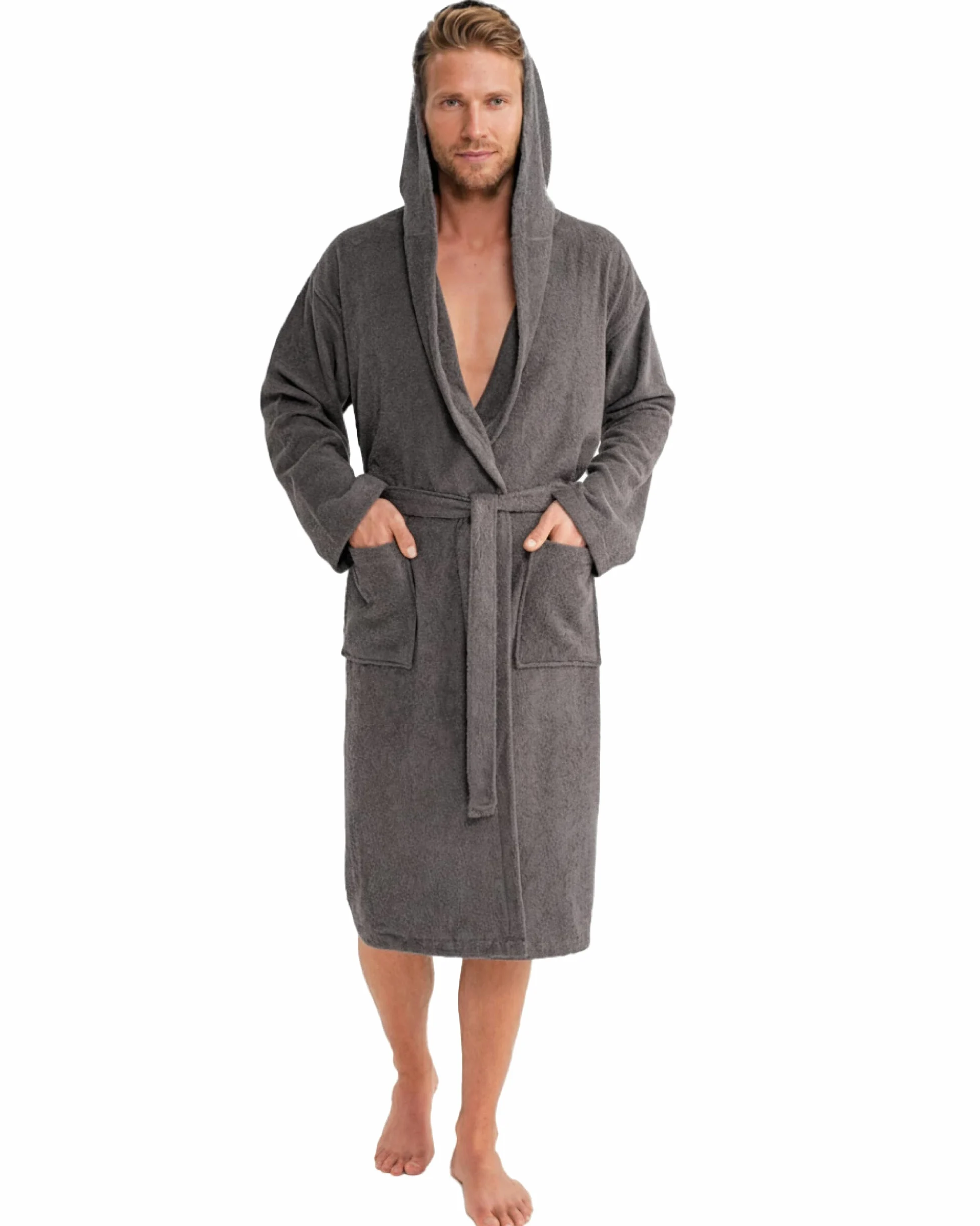 Twinzen - Peignoir de Bain Homme 100% Coton Oeko-Tex
