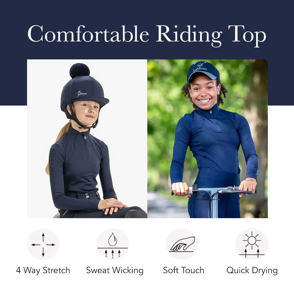 LeMieux Young Rider Base Layer Top - My Long Sleeve Athletic Thermal Shirts - Vêtements et équipements équestres pour l'équitation