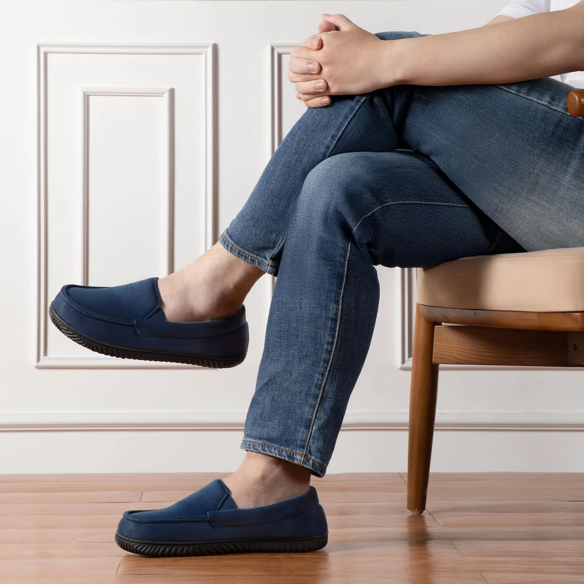 RockDove Chausson Mocassin Doublé en Flanelle pour Hommes