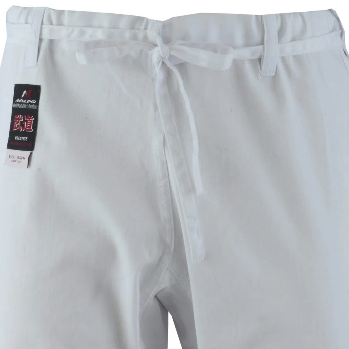Malino Pantalon de judo pour enfants, adultes, étudiants, judo pour homme, en coton léger, blanc, 200 ml, blanc, 2/150